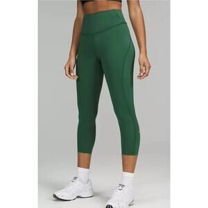 Lululemon Base Pace HR Crop 23” High-Rise Leggings sz 10 green